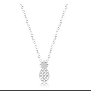 Silver Pineapple 🍍 Pendant Necklace